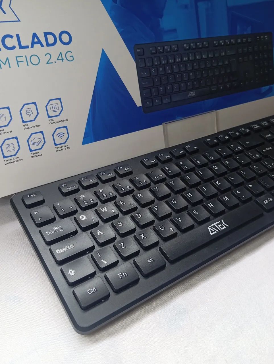 Teclado Sem Fio 2.4G AITEK ATE-W11
