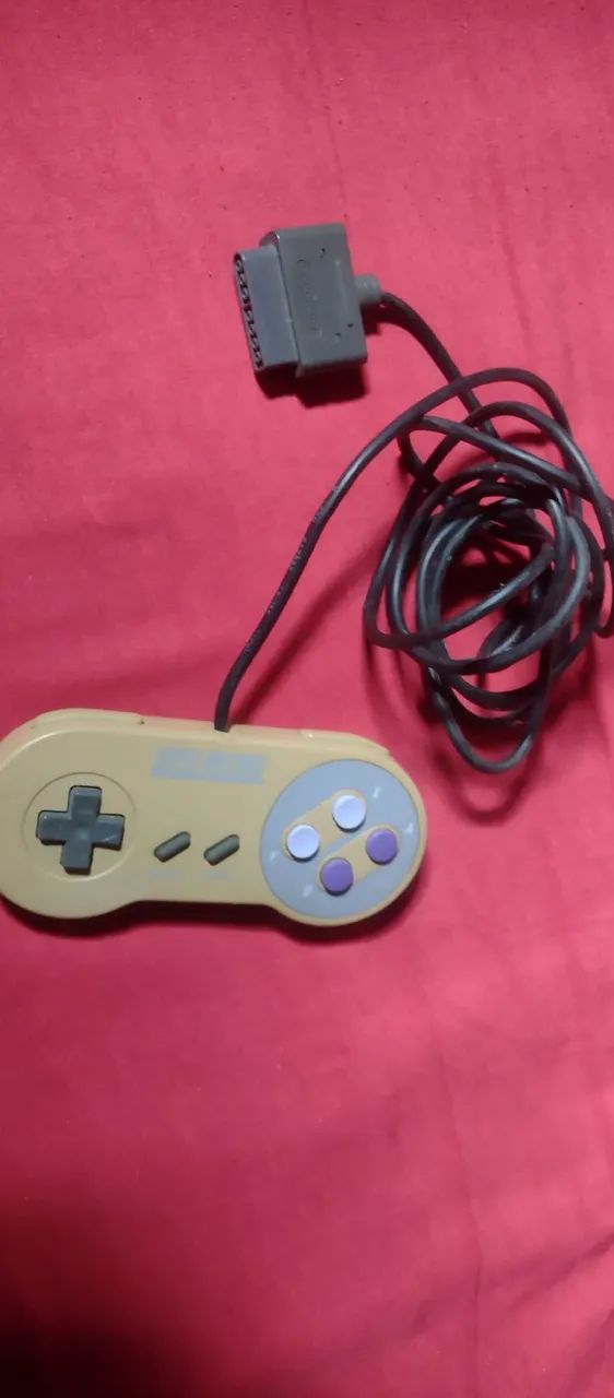 CONTROLE DE SUPER NINTENDO RELÍQUIA E  CARTUCHO OU FITA DE SUPER NINTENDO  - Foto 3