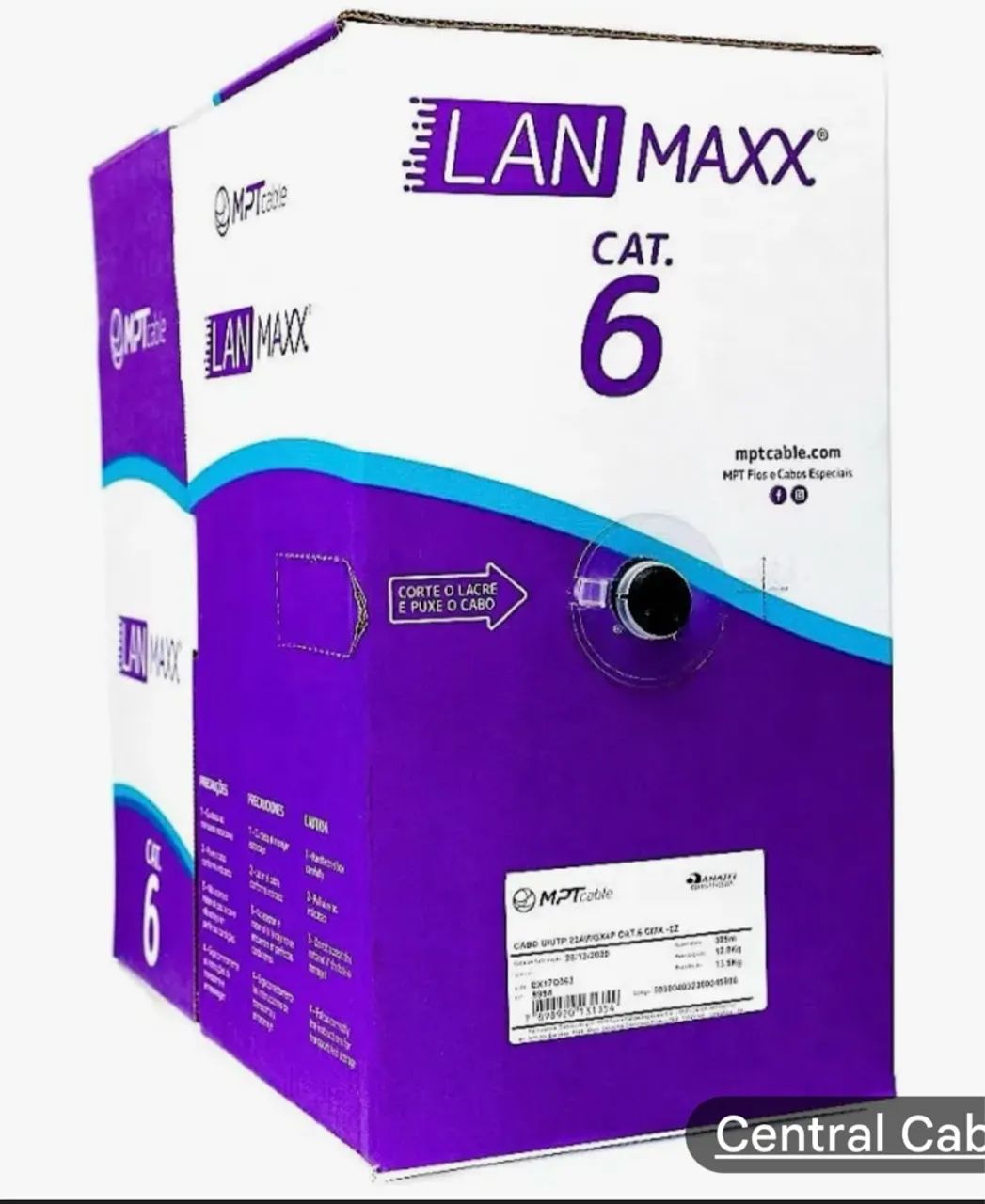 Cabo de Rede CAT6 LAN MAXX - 305 metros