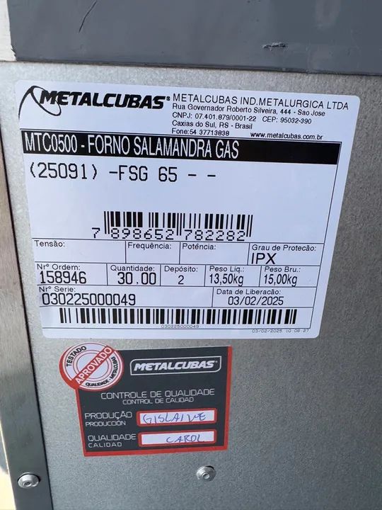 Forno Salamandra Metalcubas FSG 65 - 20 Anos de Garantia - Foto 4