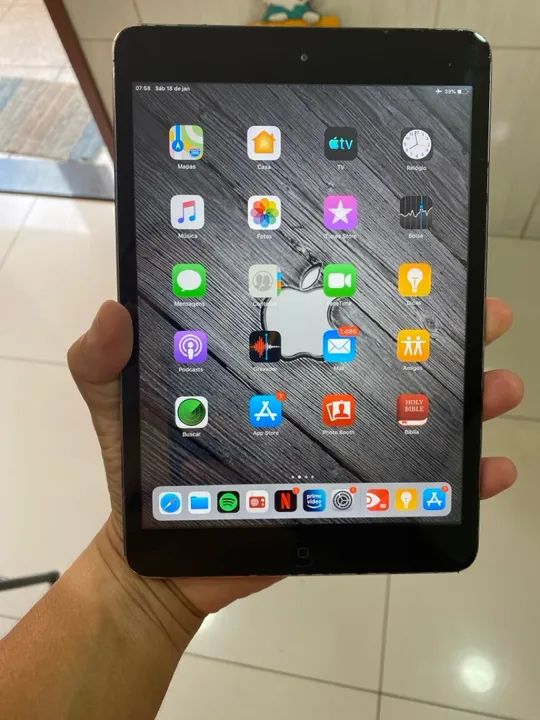 iPad Mini 2 - 64GB - Wi-Fi e 3GB + Carregador e Cabo originais
