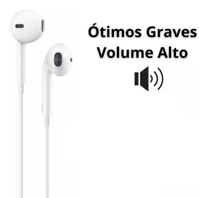 Fone de Ouvido com fio Compatível iPhone 7/8/x/xr/xs da cor Branco - Foto 5