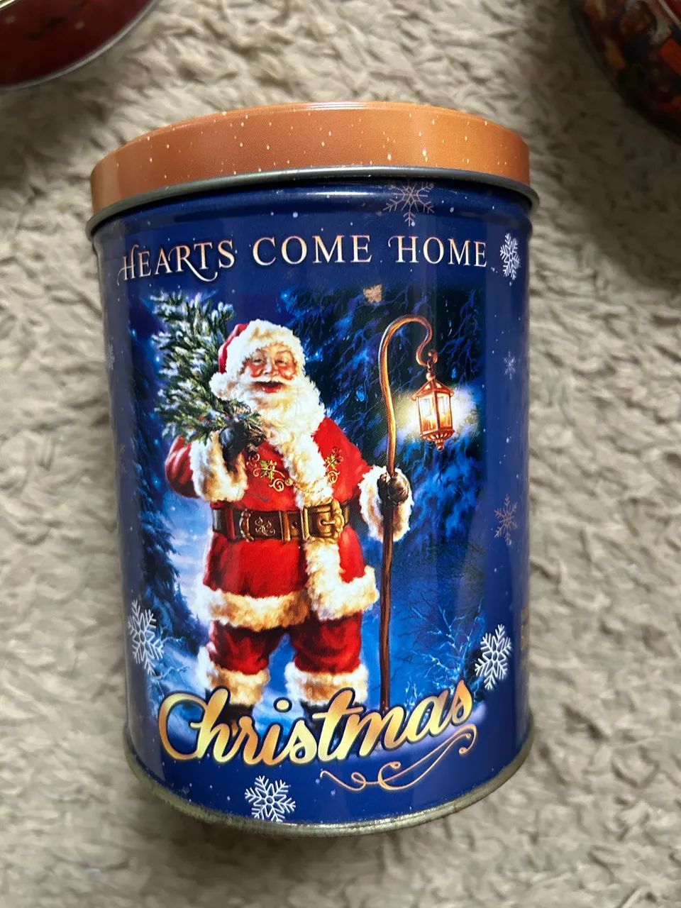 Lote com 3 latas decorativas de Natal 