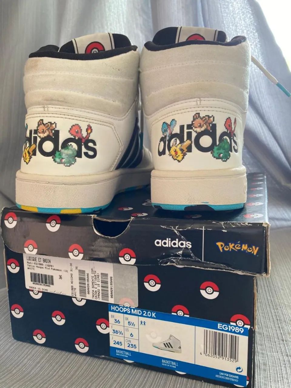 Athletic Footwear Adidas Hoops Pokemon Tênis Adidas Hoops Mid