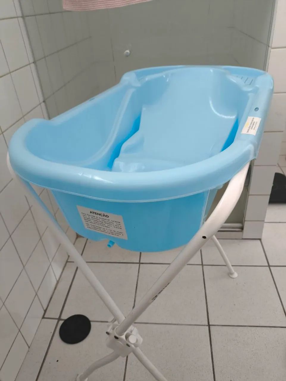 Banheira Ergonomica com Suporte, Tutti Baby, Azul<br> - Foto 5