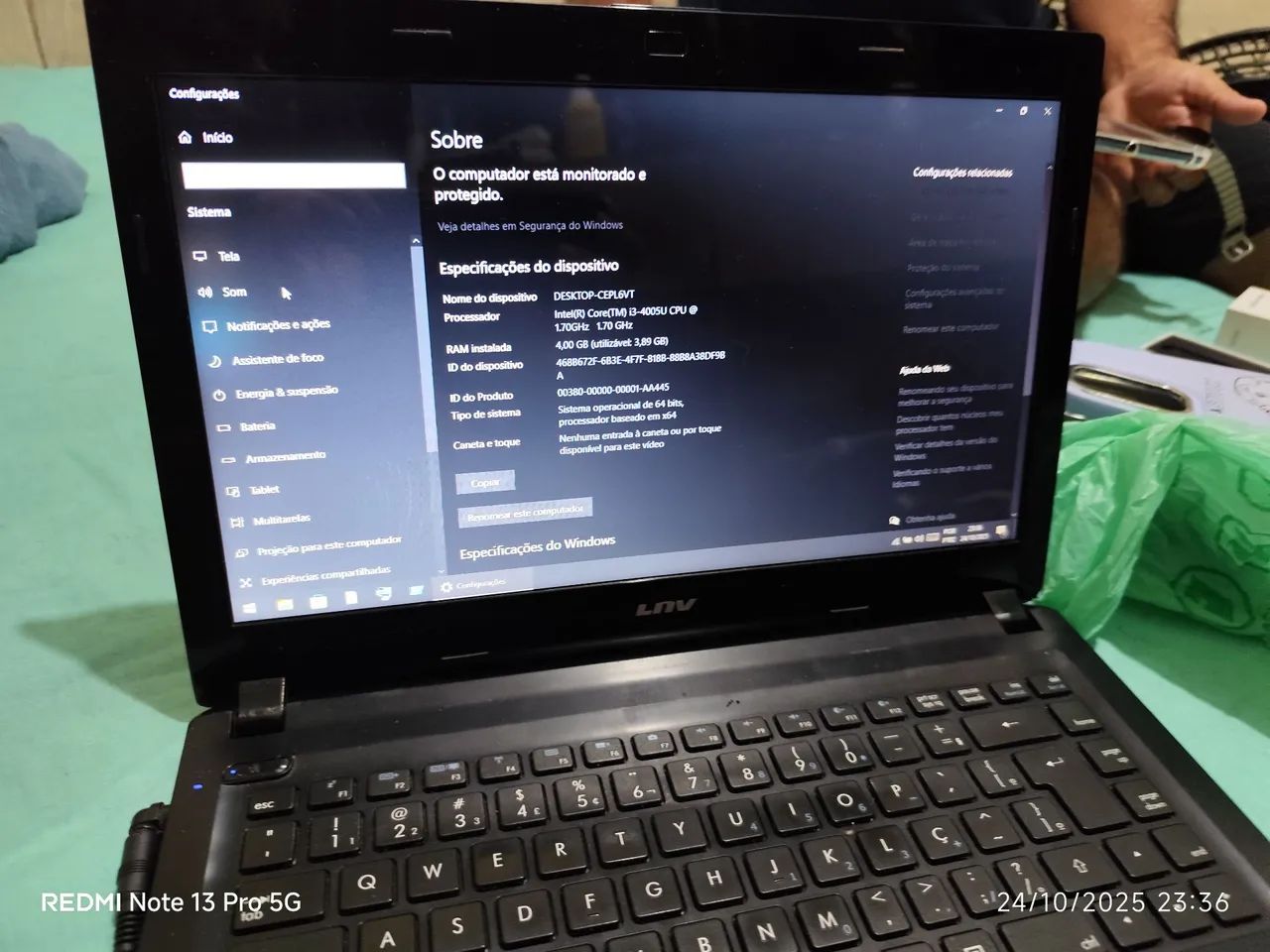 Notebook Lenovo Core i3/geração 4 - Foto 2