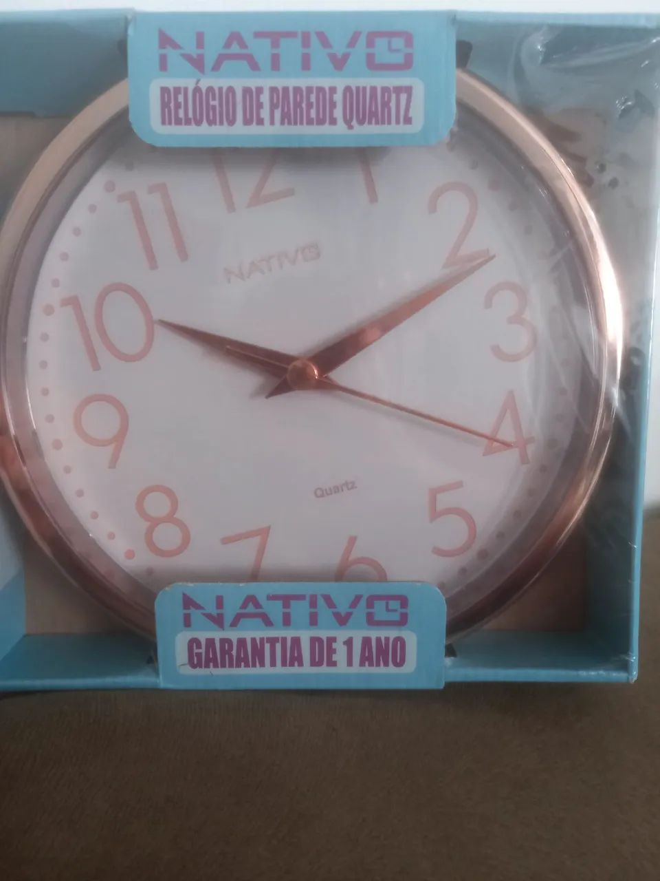 Relógio de Parede Quartz Nativo - Rosa