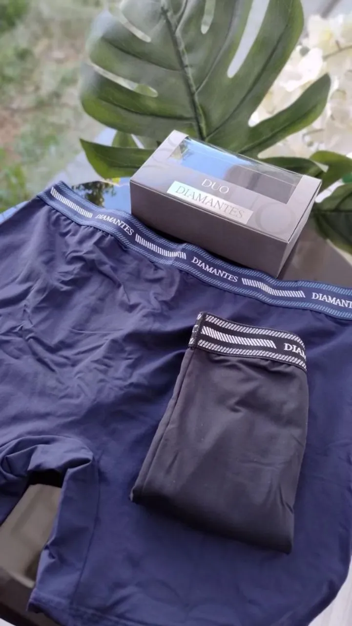 Kit de cueca box diamantes lingerie pra presentear
