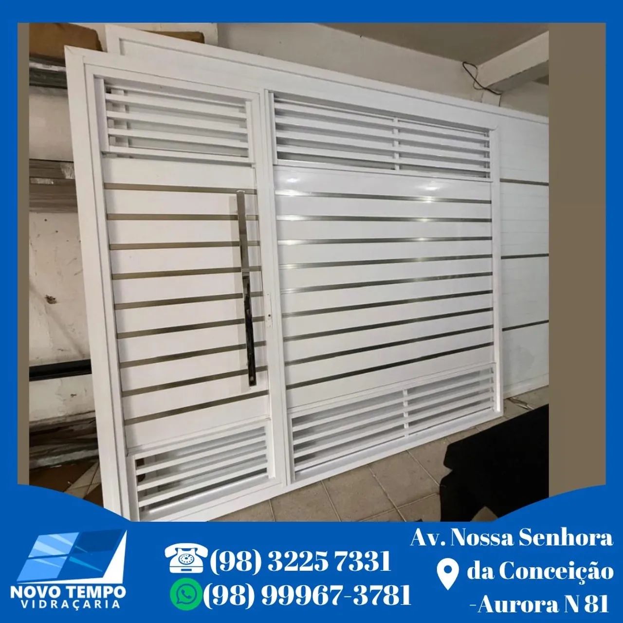 Porta de Segurança em Alumínio com Vidro - Foto 5