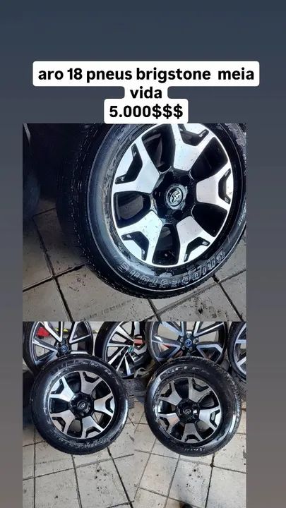 Rodas aro 18 Hilux  pneus meia vida