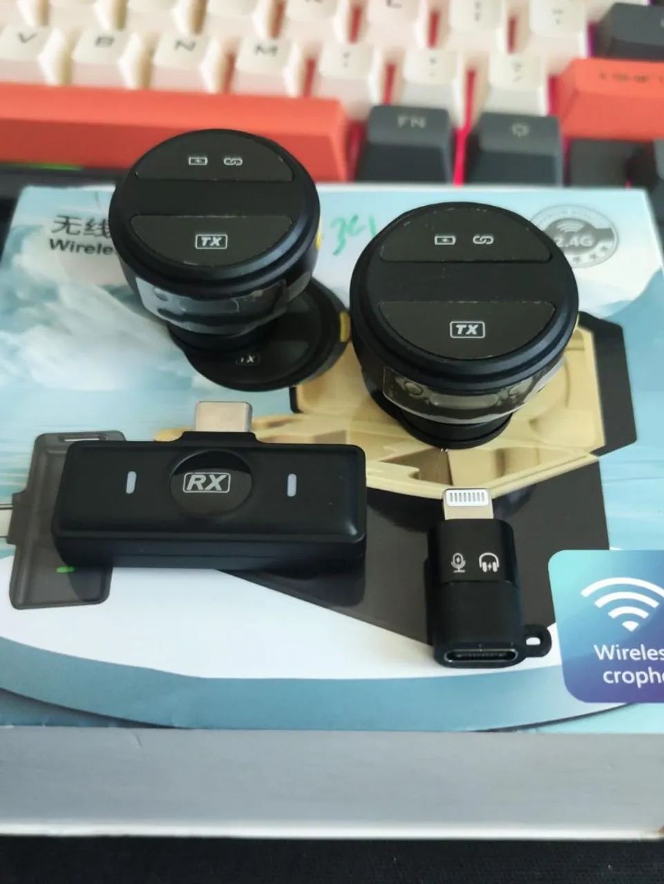 Microfone Lapela Redondo USB-C e Lightning  - Foto 2