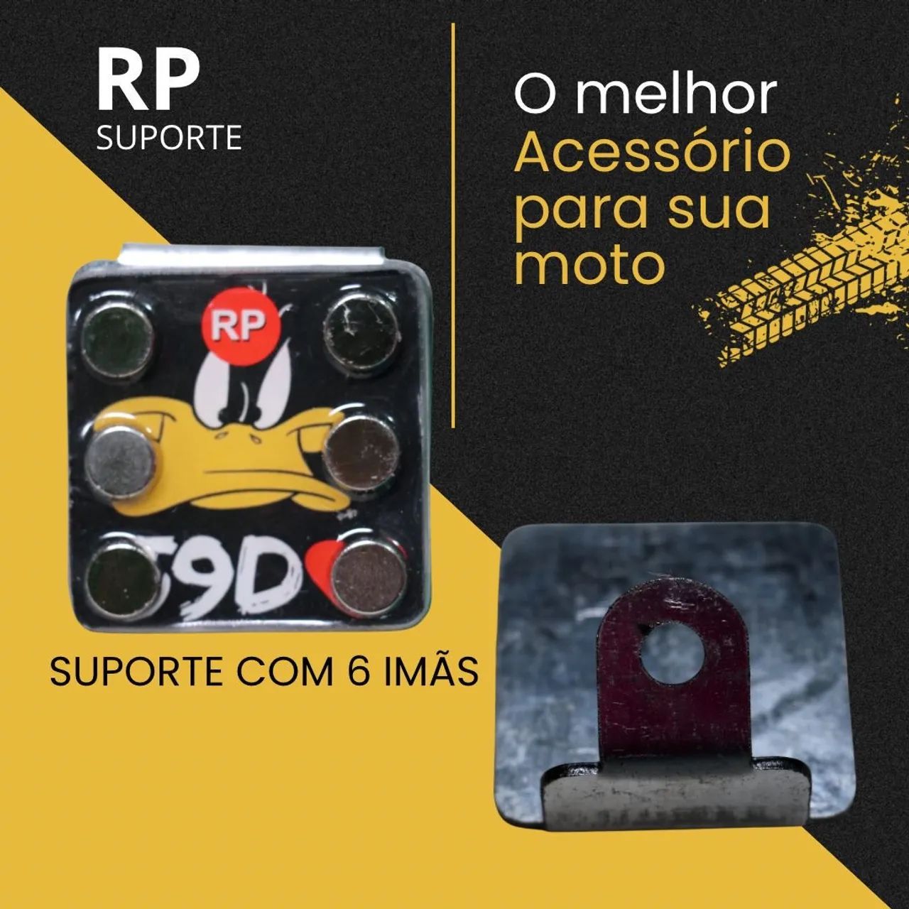 SUPORTE CELULAR MAGNÉTICO 6 IMÃ PARA MOTO - Foto 4