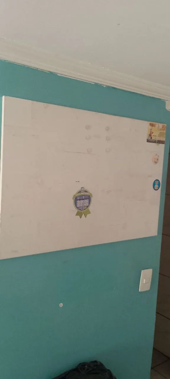 Quadro de aço para recados com imã 