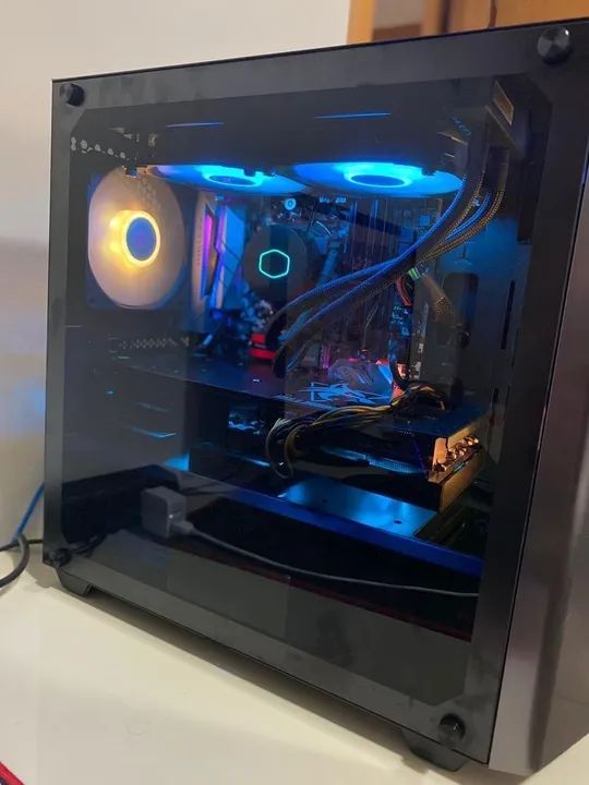 PC Gamer Ryzen 5 + RX 6700 XT + Water Cooler | Roda tudo!