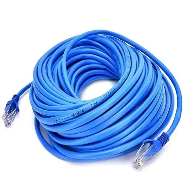Cabo De Rede 20 Metros Rj45 Resistente À Internet Azul - Foto 2