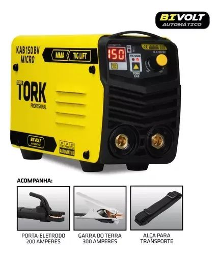 INVERSORA MMA 150 AMPERES KAB 150 MICRO 220V-Tork - Foto 2