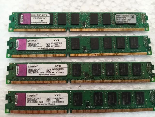 4 RAM sticks, 2GB DDR3 ECC 1333MHz, total 8GB64739358200707120