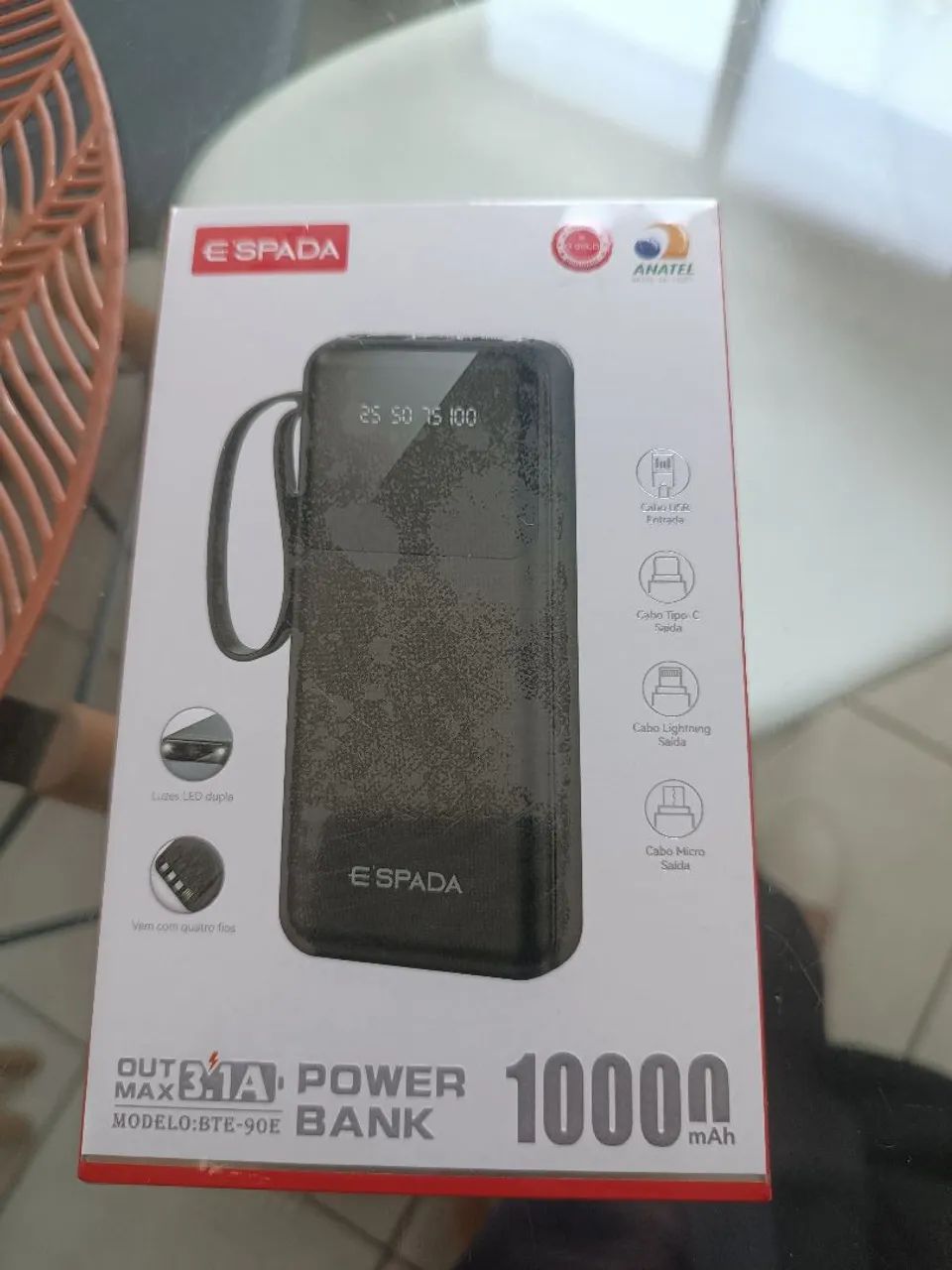 Power Bank 1000 mAh Espada BTE-90E