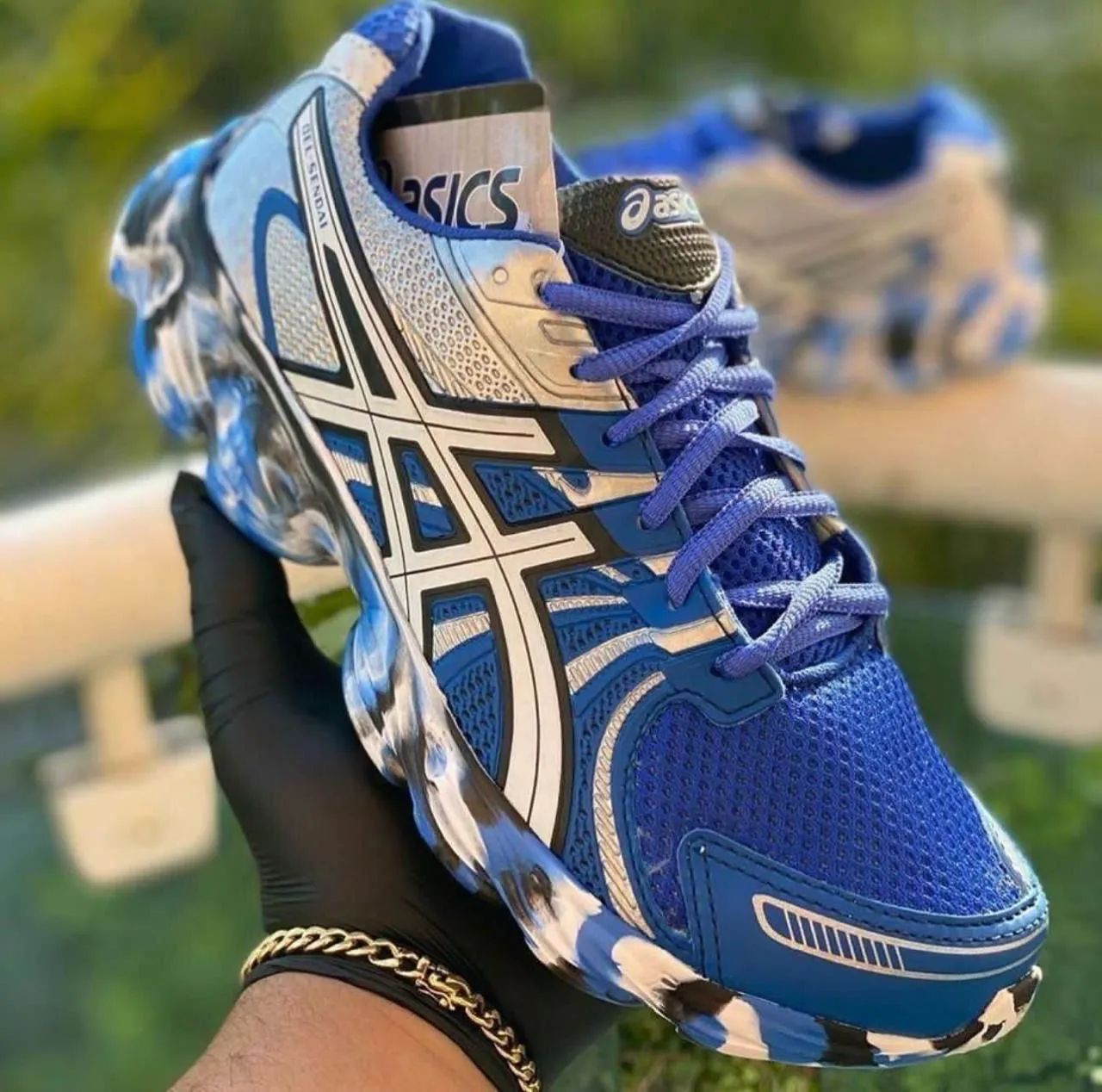 Tênis Asics Gel-Sendai 6 - Azul e Branco - Original - Calçados