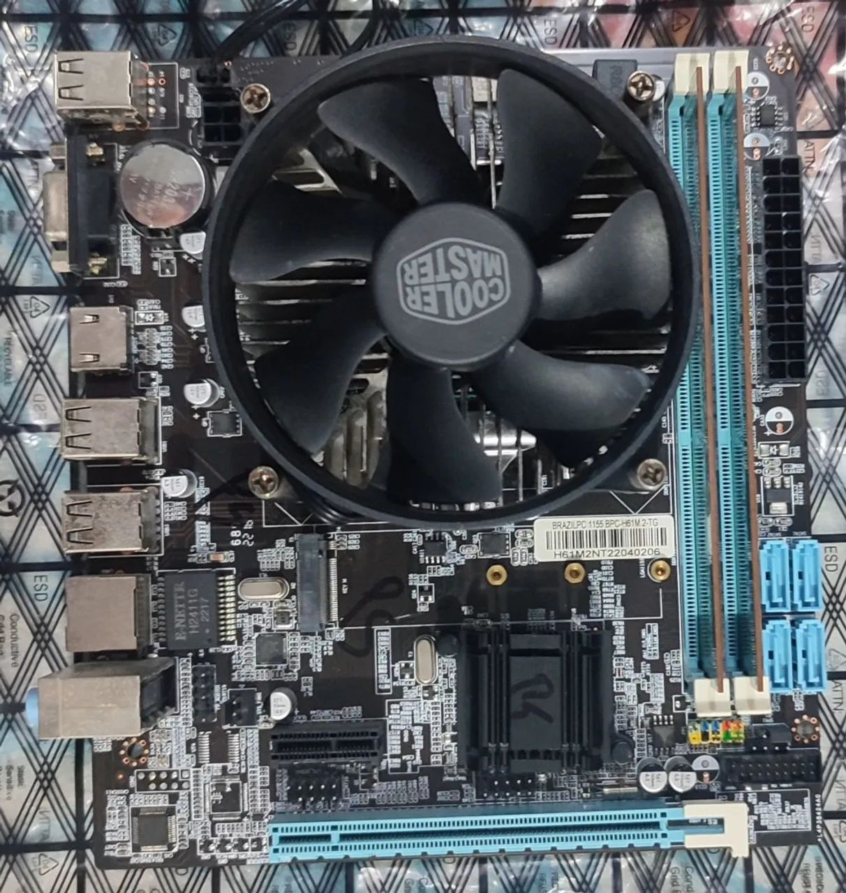 Kit placa-mãe processador e memória