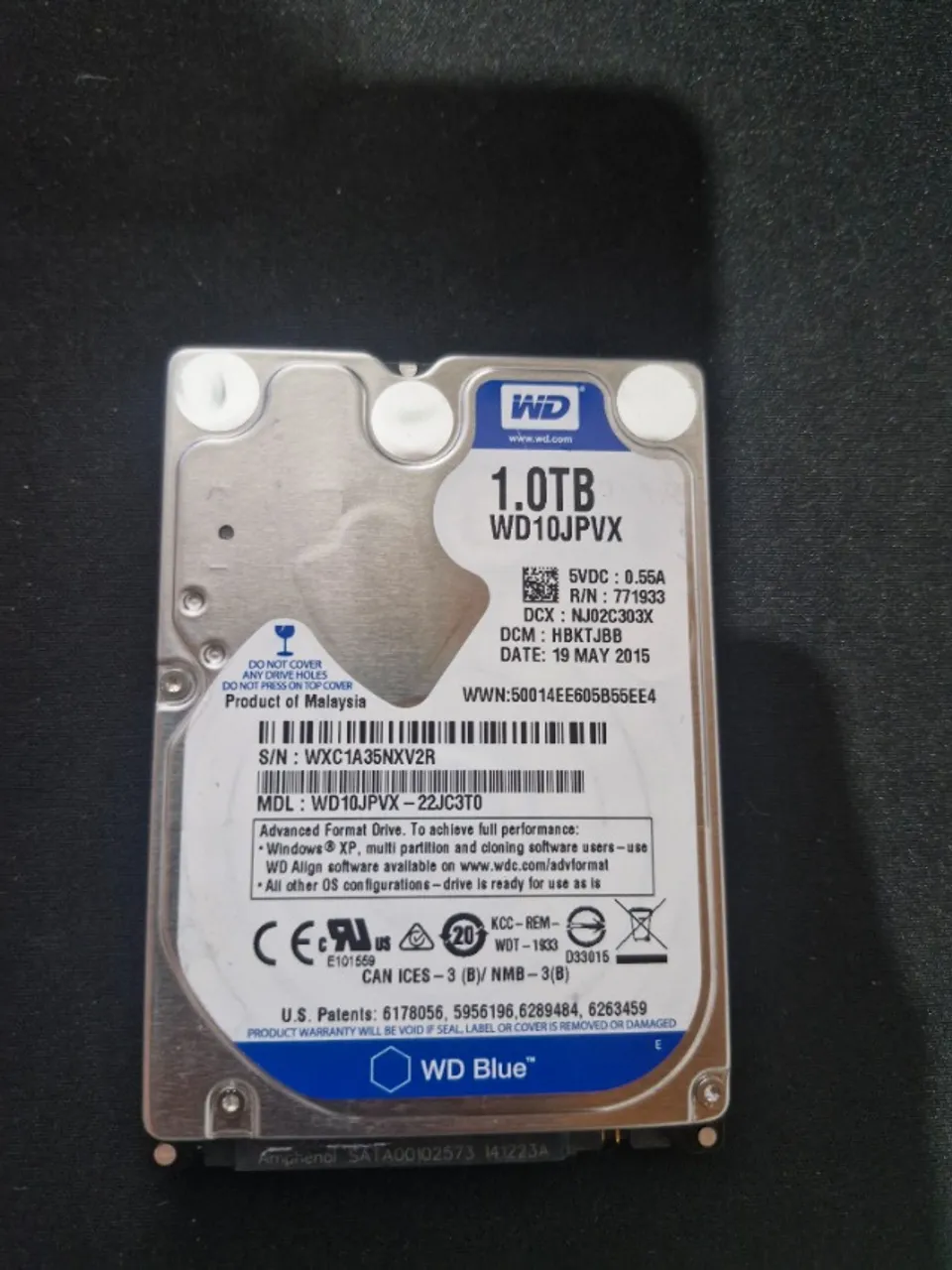 HD 1TB p/ notebook