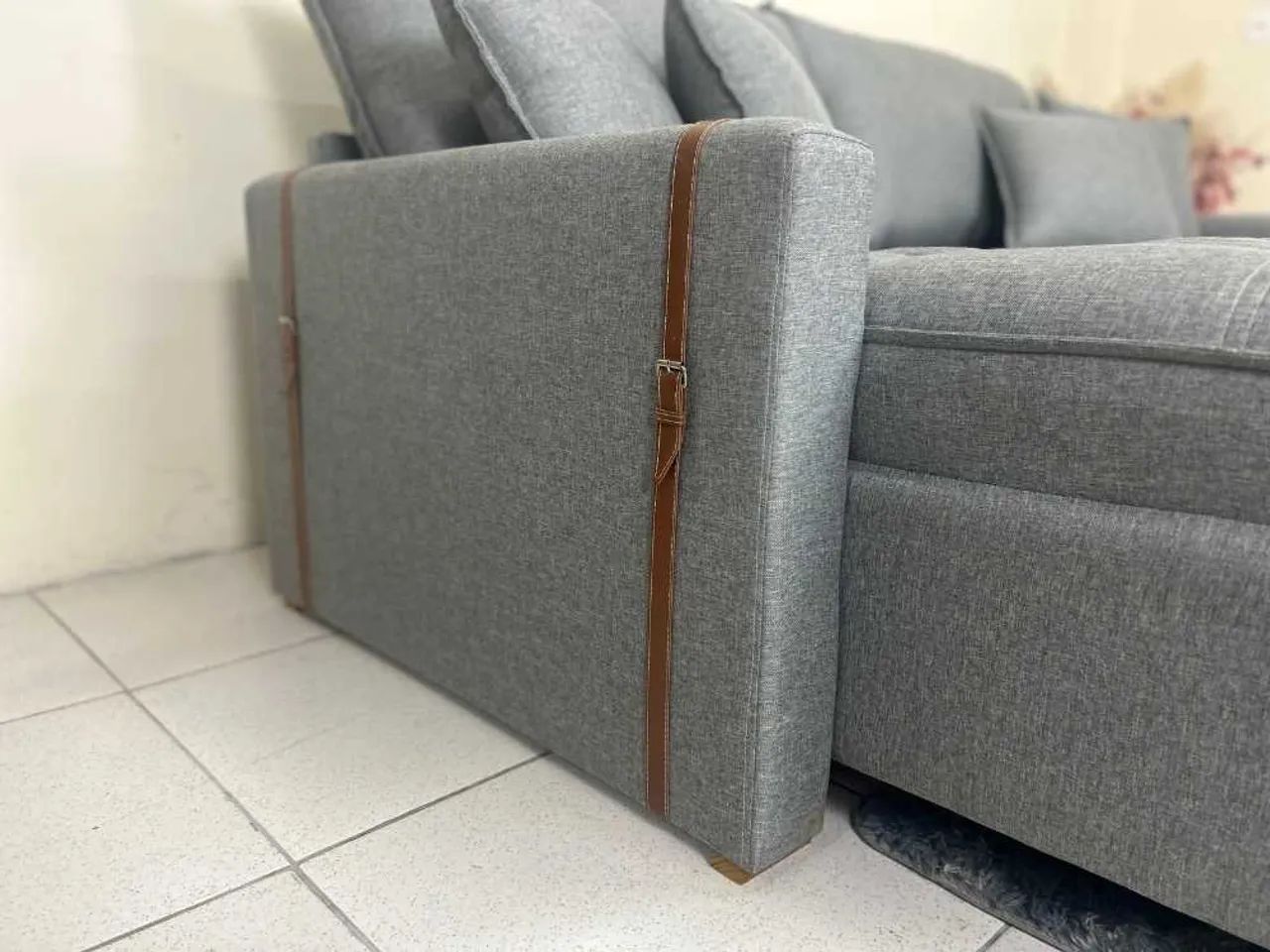 Sofá Cama/Retrátil Genebra 2,20m Molas Ensacadas l76 - Foto 2