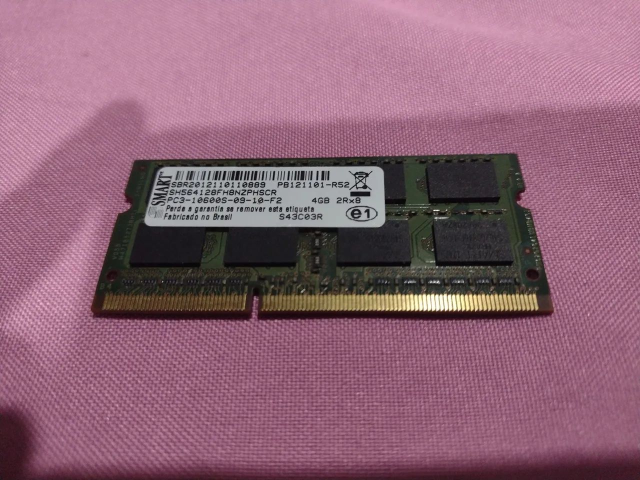 Memória RAM 4GB DDR3 PC3-10600S 2Rx8