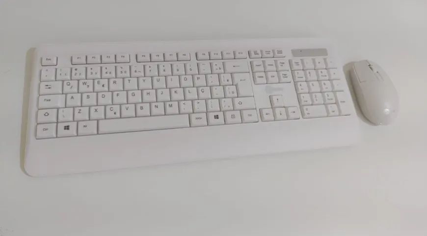 Kit Teclado E Mouse Sem Fio Lecoo Kw202 Usb Abnt2 Cor Branco