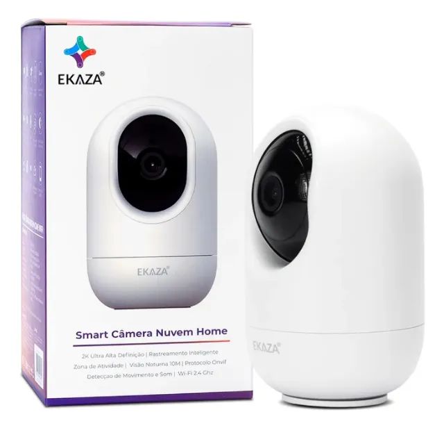 Câmera Wifi 2k Inteligente Monitor Bebê Alexa Tuya Ir Google