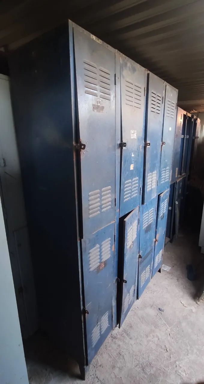 Large Steel Cabinet with 8 Doors.