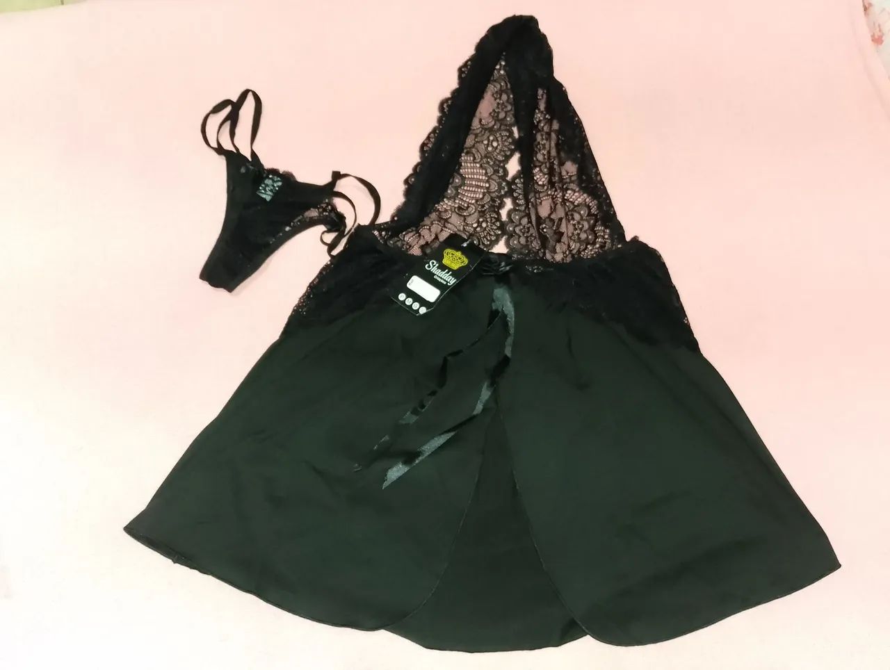 Roupa íntima preta Shadday - Foto 3