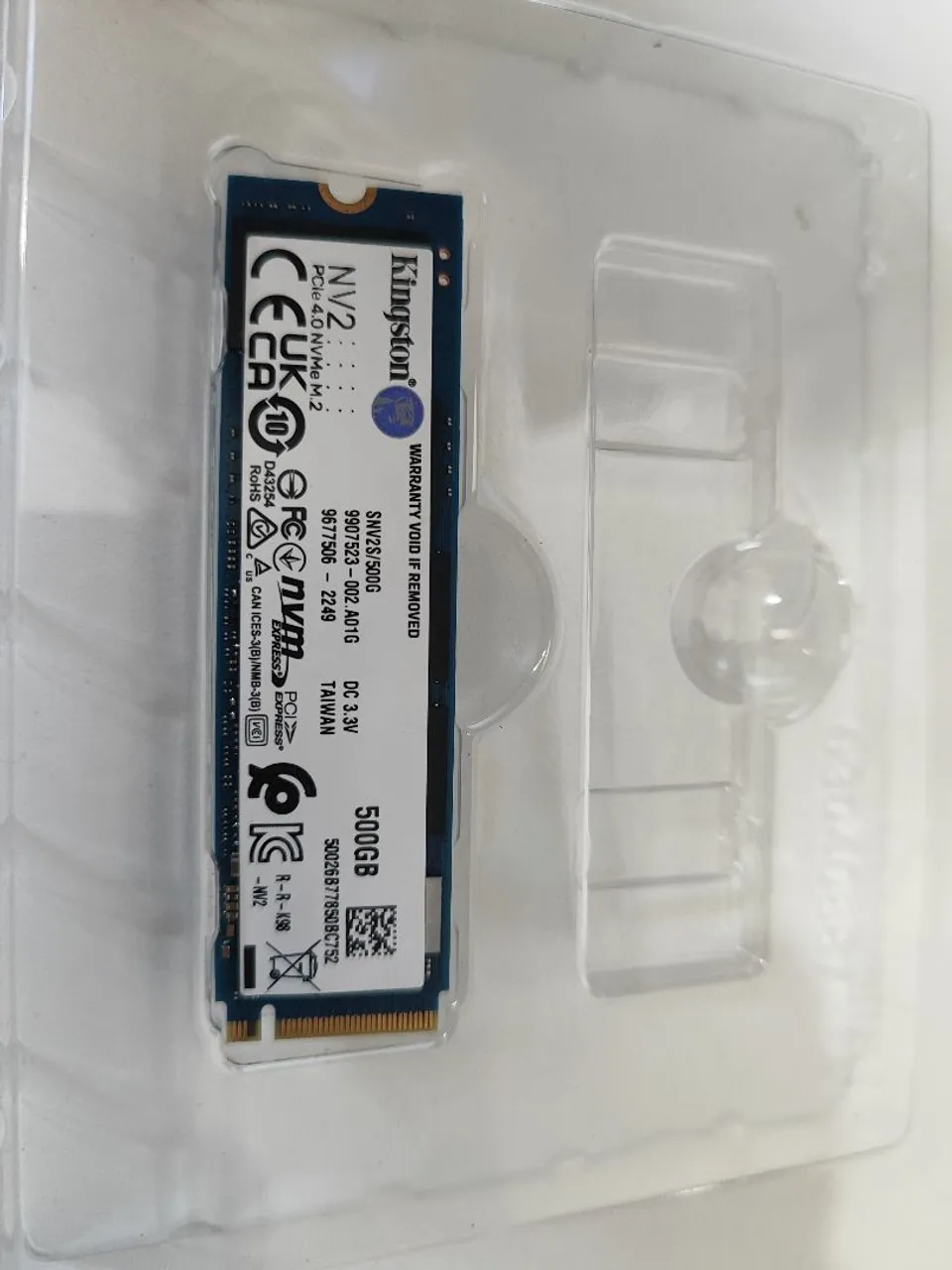 SSD Kingston NV2 500GB PCIe 4.0 NVMe M.2