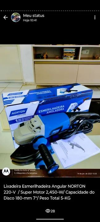 Esmerilhadeira Lixadeira Serralheria Serralheiro Marcenaria Oficina  - Foto 2