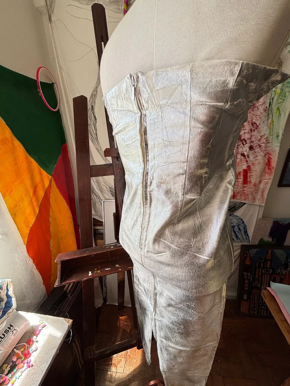 Vestido prateado!