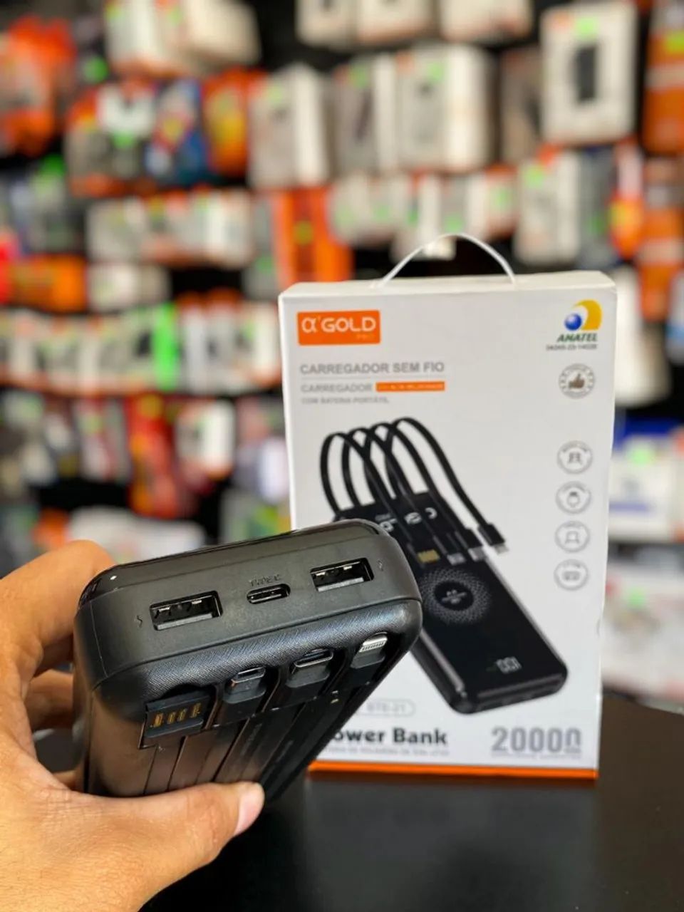CARREGADOR PORTÁTIL 20.000 MAH GOLD COM INDUÇÃO BTE-21 - Foto 6