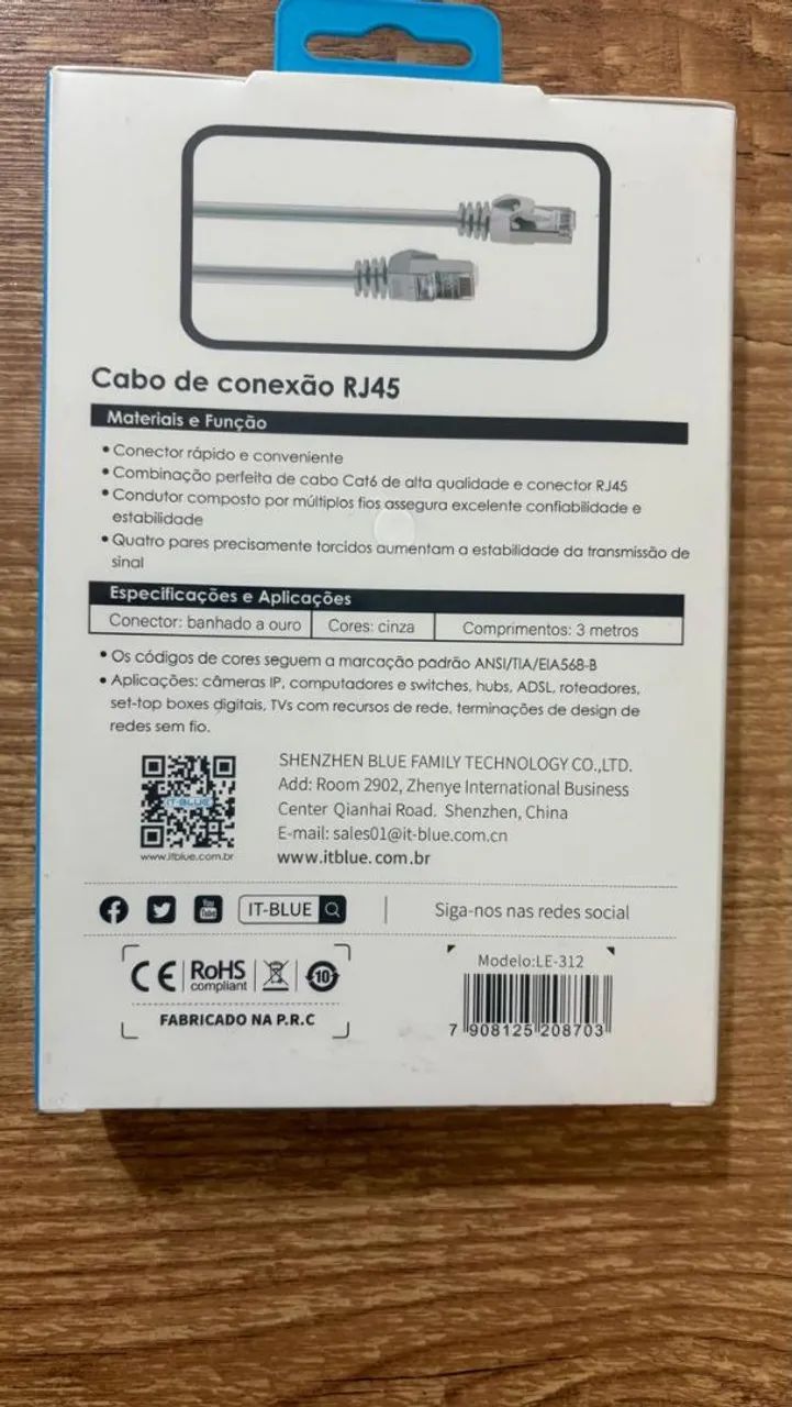 Cabo De Internet Cat6 3 Metros - Foto 4
