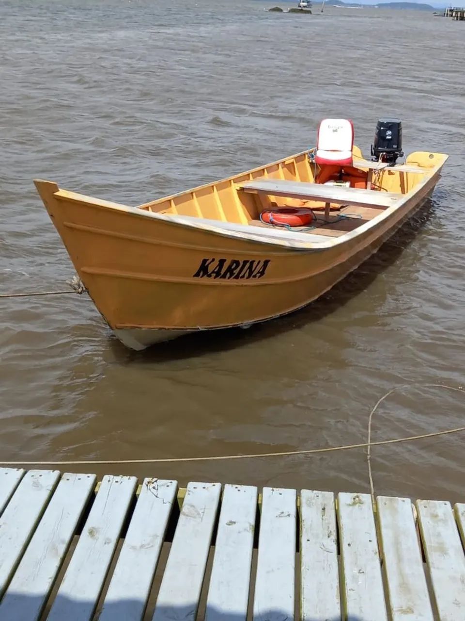 Bateira barco fundo semi-V motor Mercury 50HP 