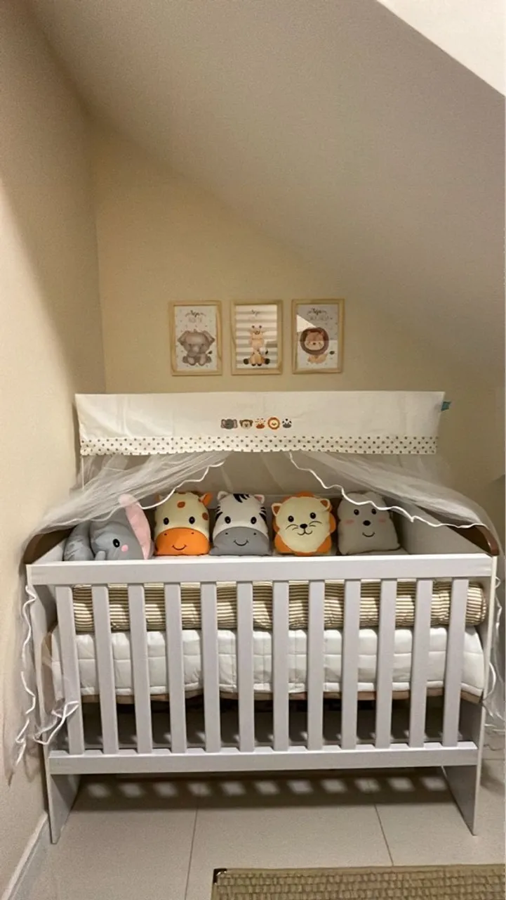 Kit de almofadas decorativas para berço Safari