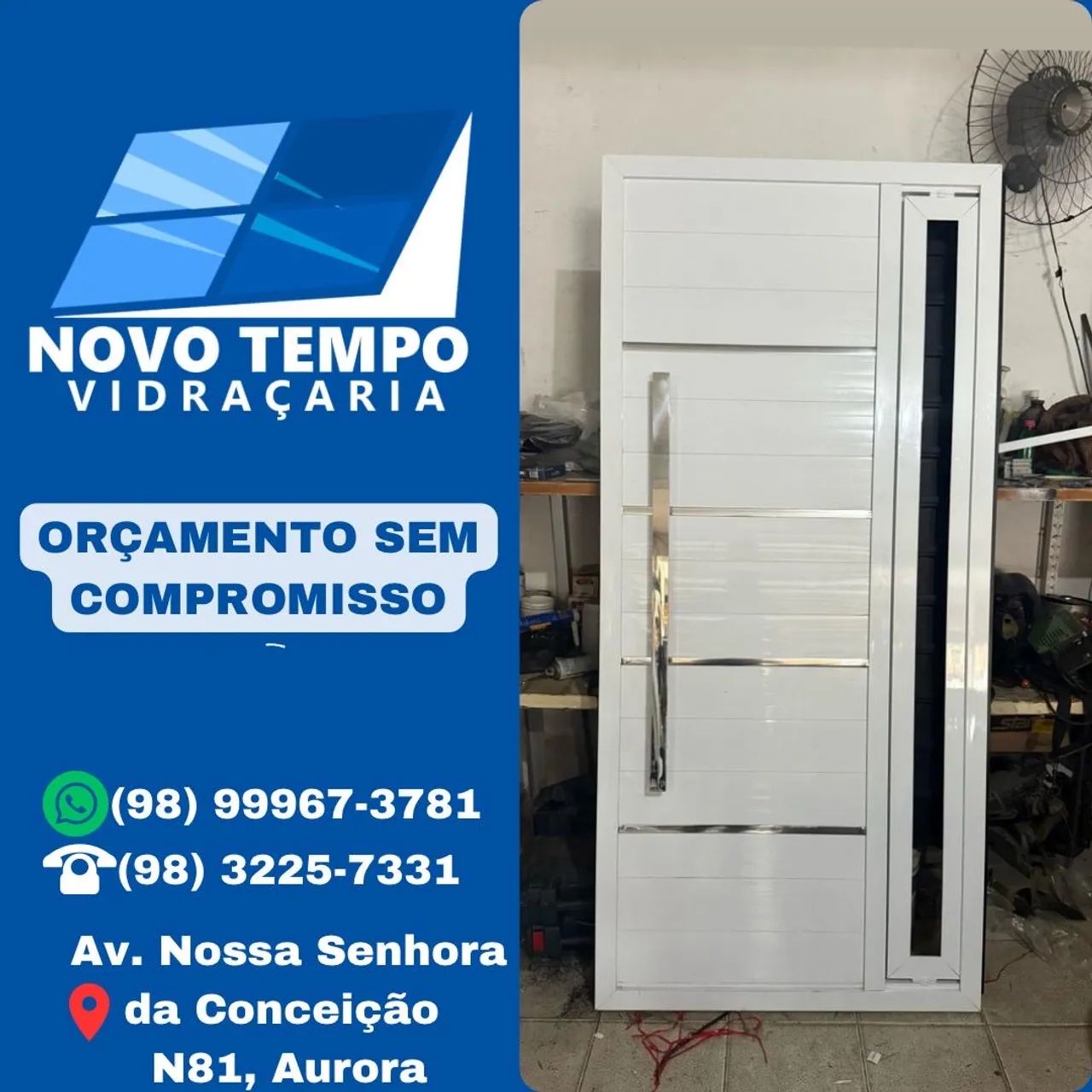 Porta de Segurança em Alumínio com Vidro - Foto 4