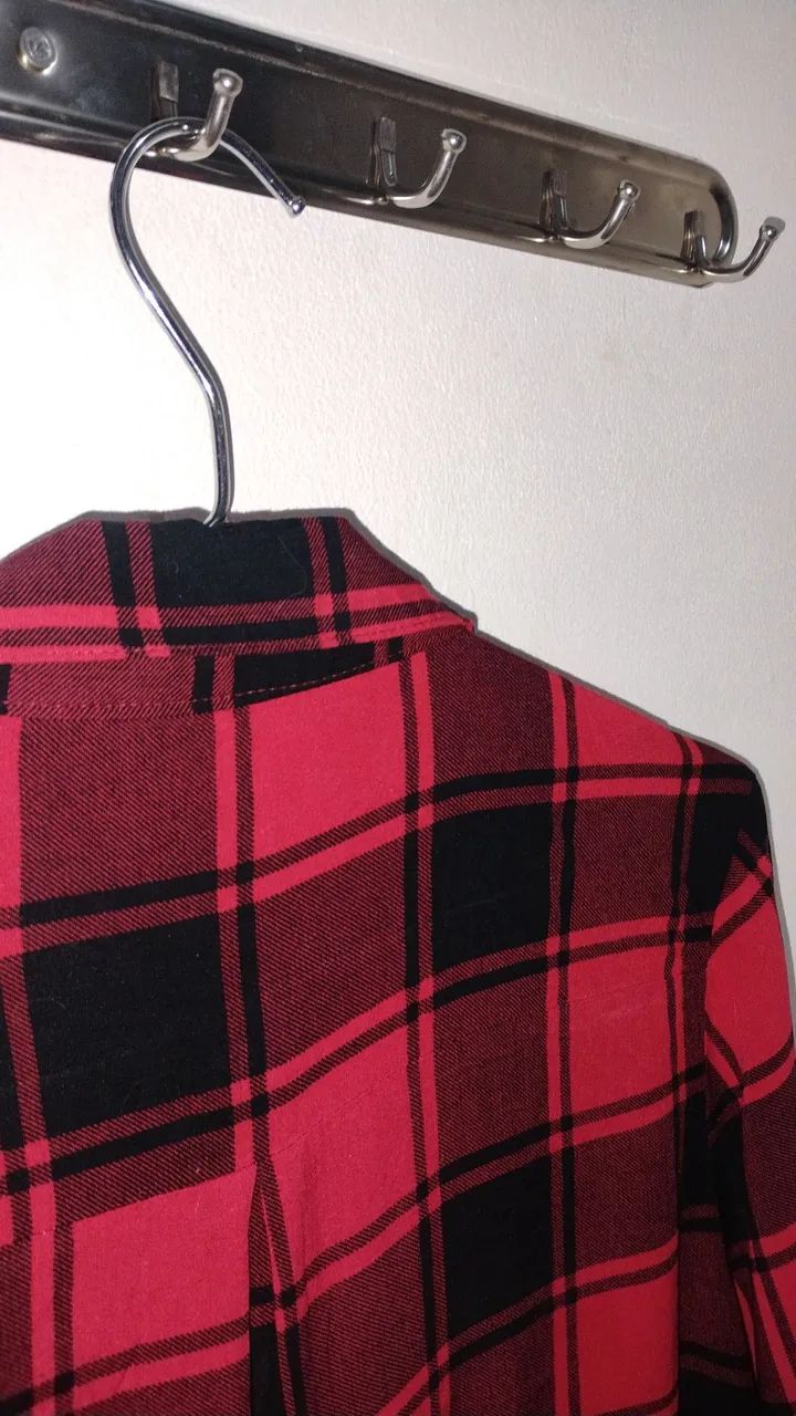 Camisa xadrez vermelha - Foto 4