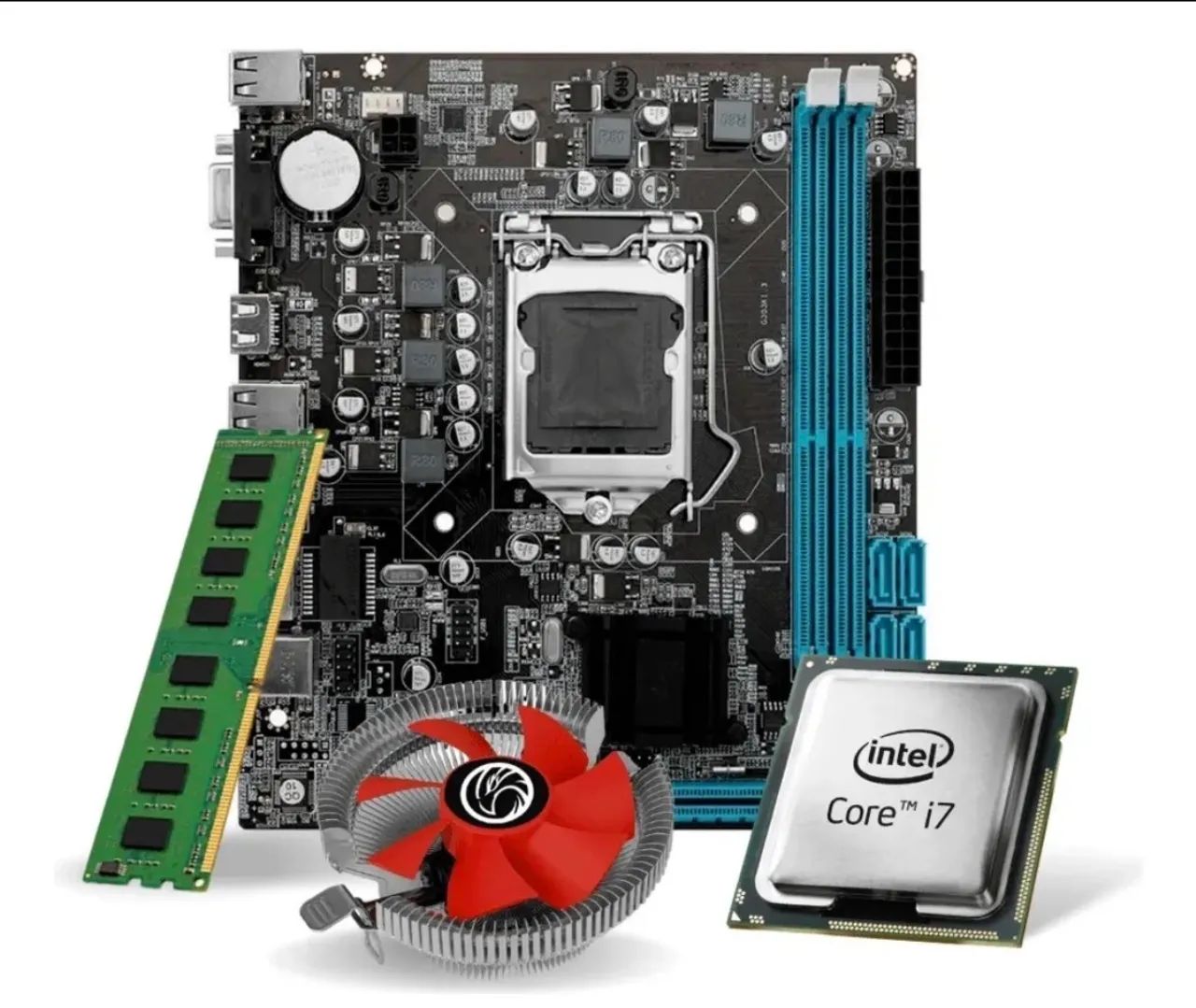 Kit i7 3 geração 2x8 ddr3 1600mhz air cooler - 4 meses de uso