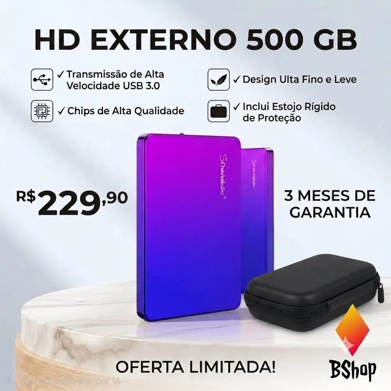 HD externo 500 GB
