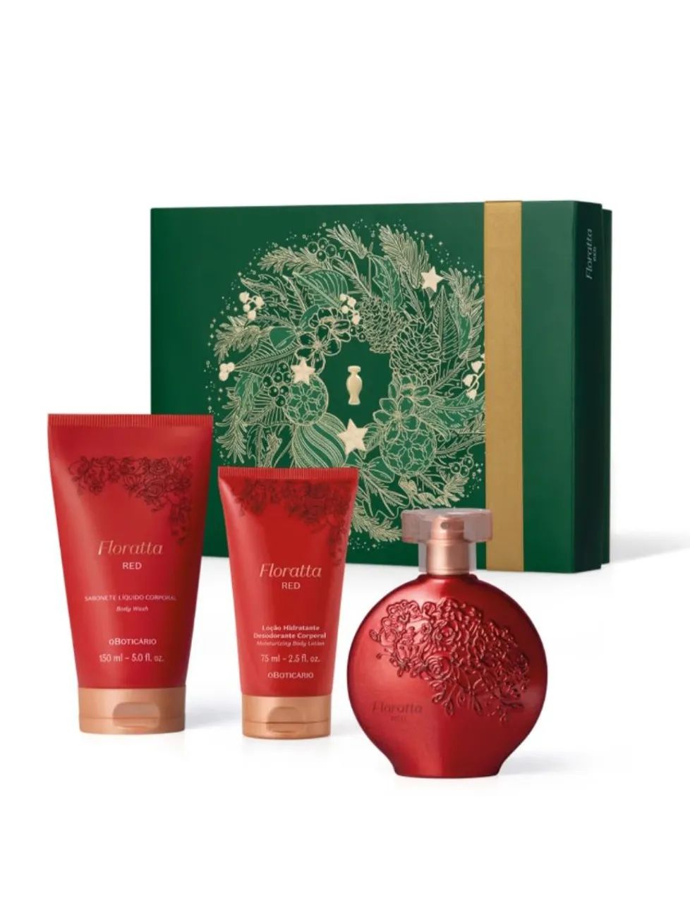 Kit presente florata Red com perfume, sabonete e hidratante - Foto 2