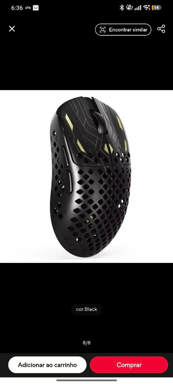 Mouse gamer carbono attack shark mambasnake m2