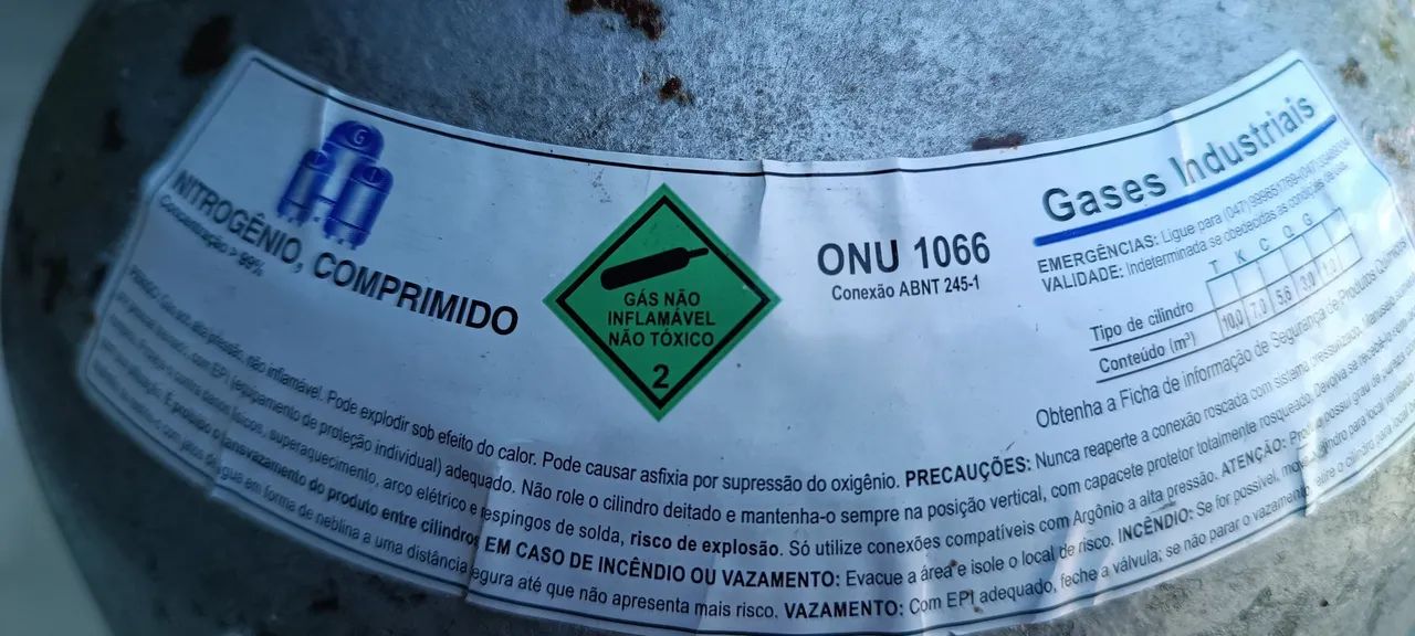 Cilindro de nitrogênio  - Foto 2