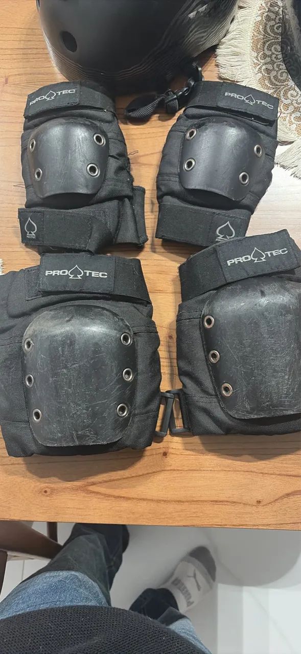 CAPACETE, JOELHEIRA E COTOVELEIRA da marca PRO TEC - Foto 2
