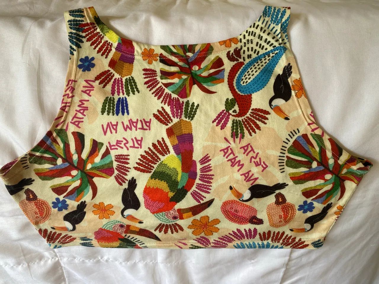 top cropped feminino estampado p/m - Foto 3