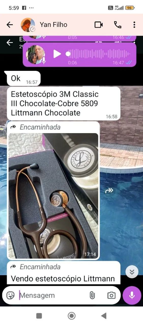 Estetoscópio 3M Classic III Chocolate-Cobre 5809 Littmann Chocolate - Foto 2