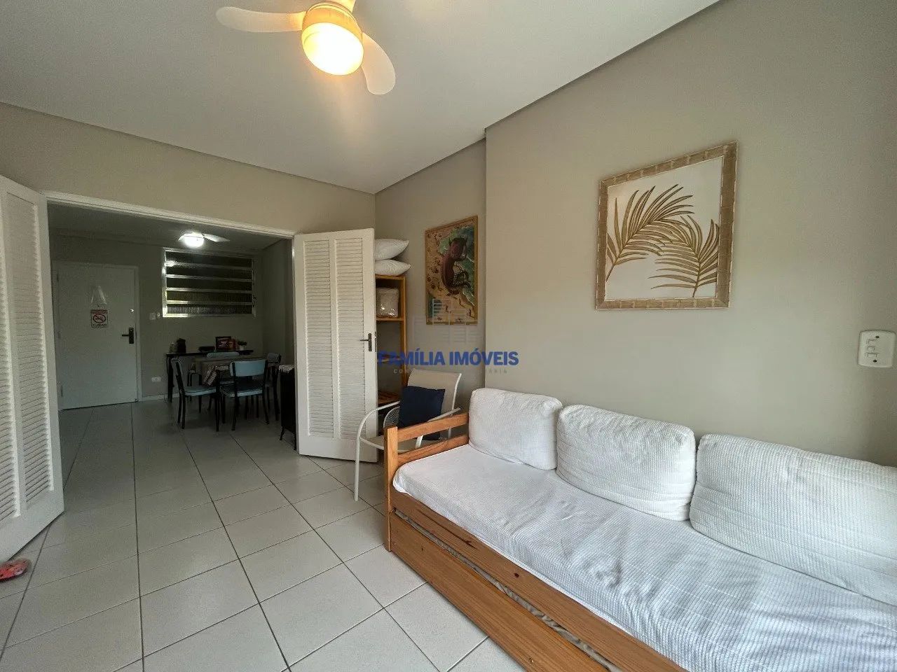 Apartamento 1 quarto mobiliado vista mar Aparecida Santos - Foto 6
