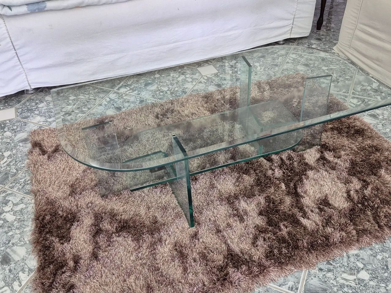 Mesa de centro - assimétrica de vidro - Foto 2